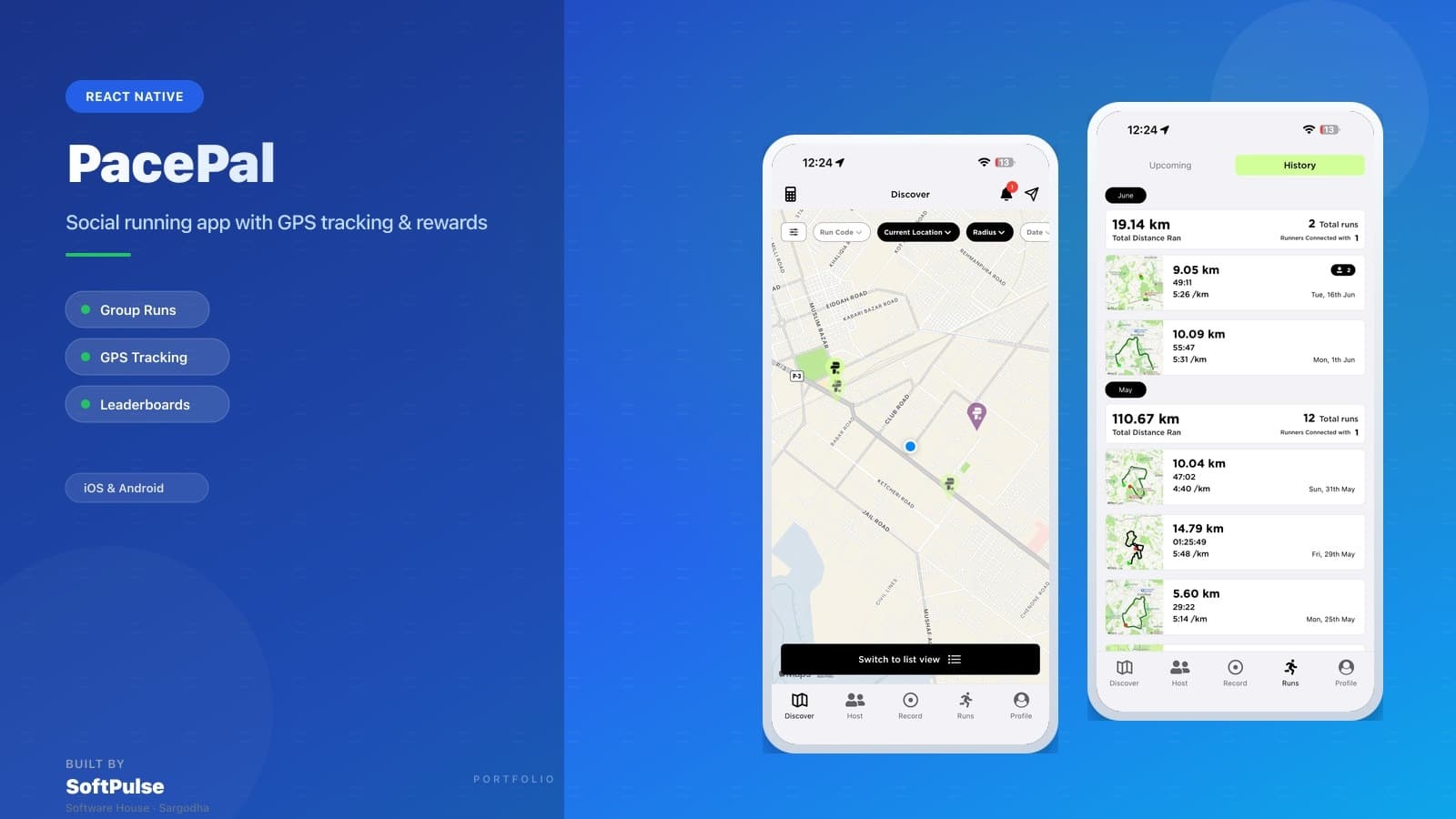 PacePal — SoftPulse mobile app portfolio project